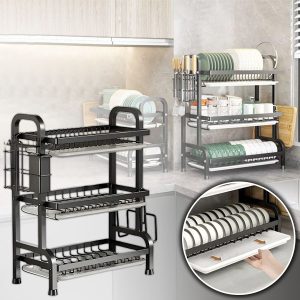 Išmanusis kelių aukštų indų stovas greitam ir efektyviam indų džiovinimui | DRYSTACK