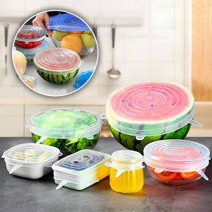 Virtuvės silikoniniai dangteliai (12 vnt.) | SILICAPS