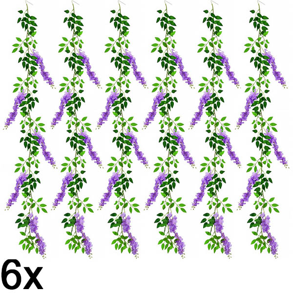 6x Visterijos gėlės imitacija | WISBLOOM