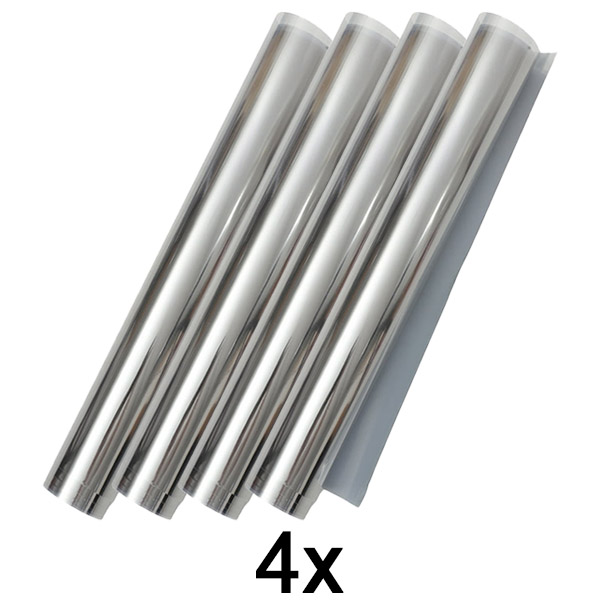 4x Lipni veidrodinė plėvelė (45 x 200 cm) | FOILBLISS